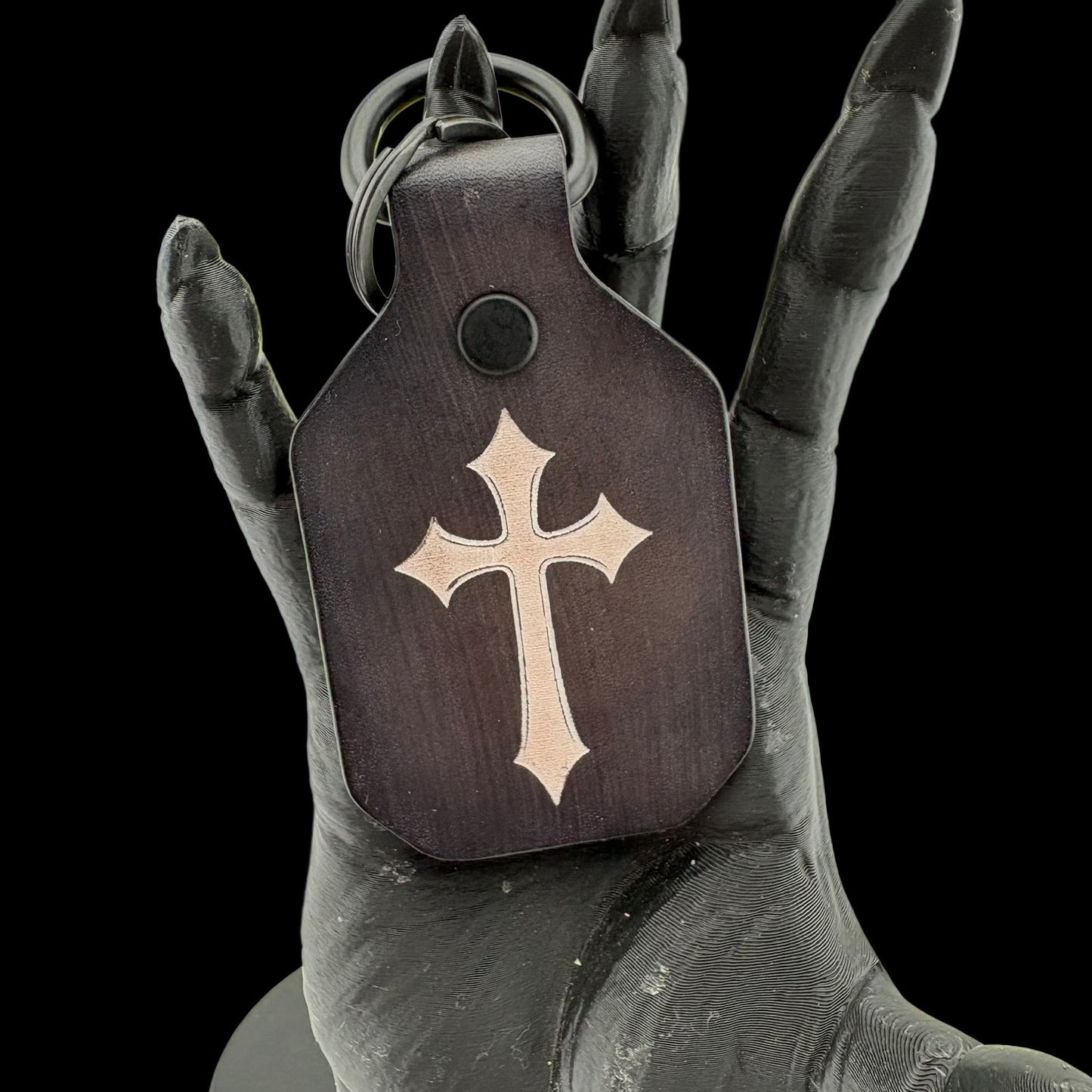 Gothic Cross Keyring