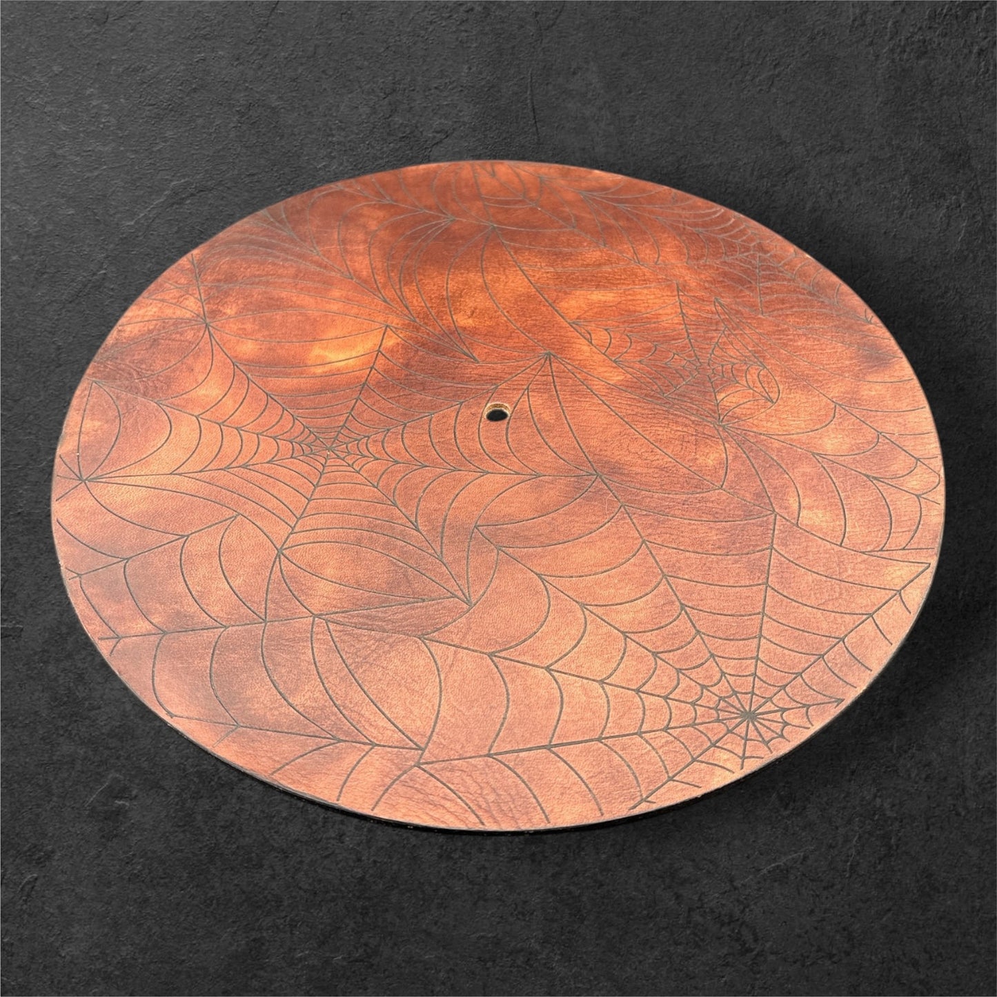 Spider Web Leather Turntable Pad