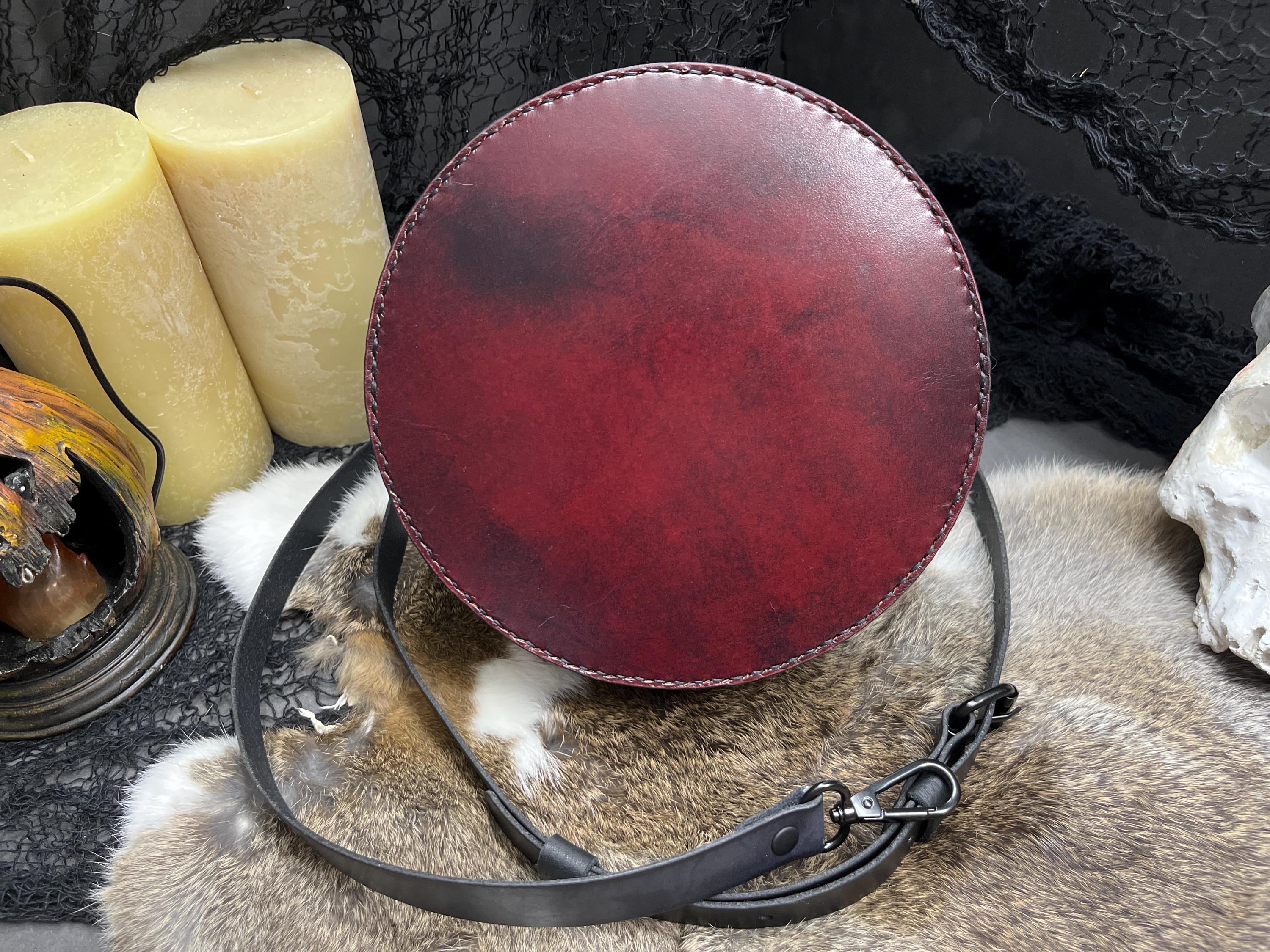 Dark Academia Oxblood Crossbody Bag