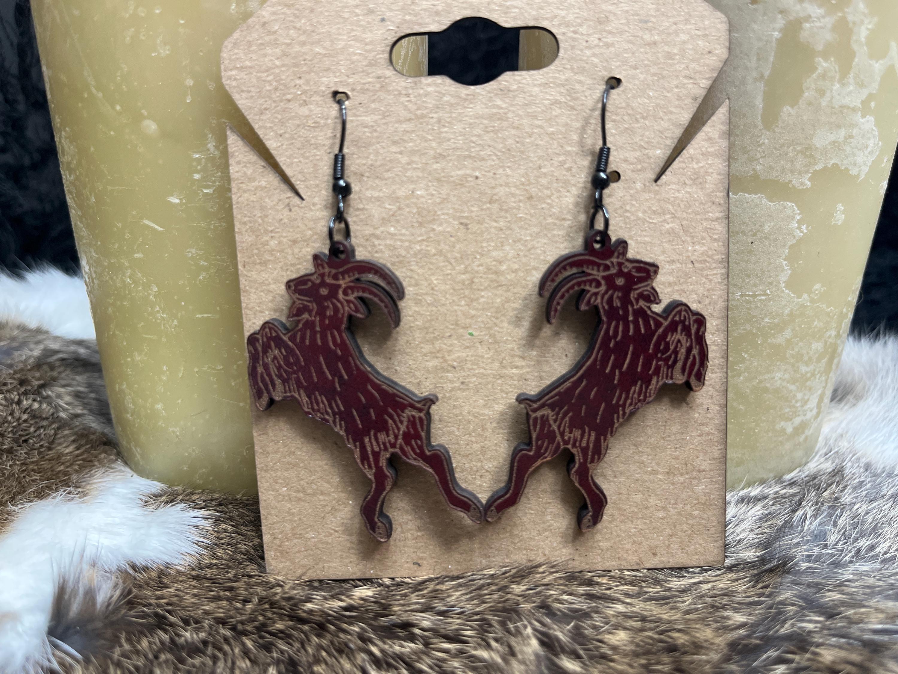 Black Phillip Earrings (Multiple Colors)