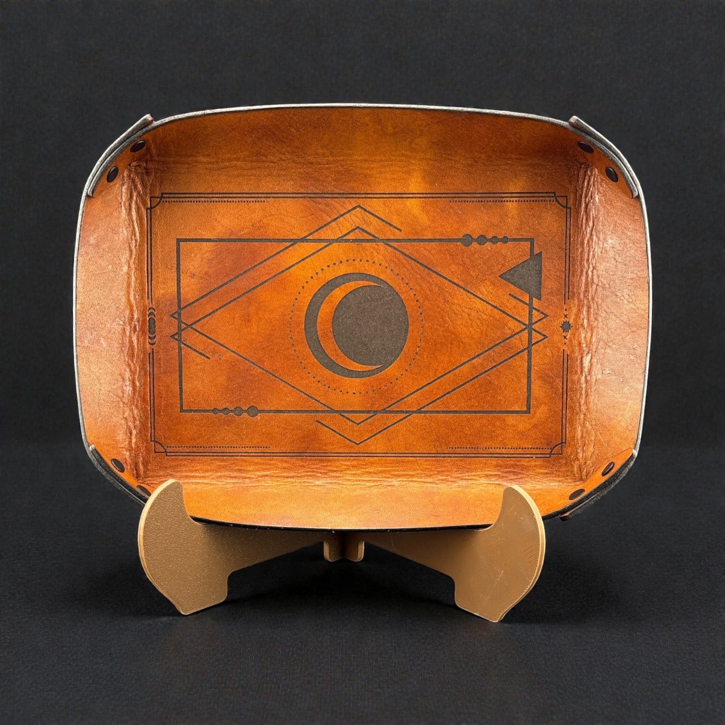 Occult Moon Leather Valet Tray