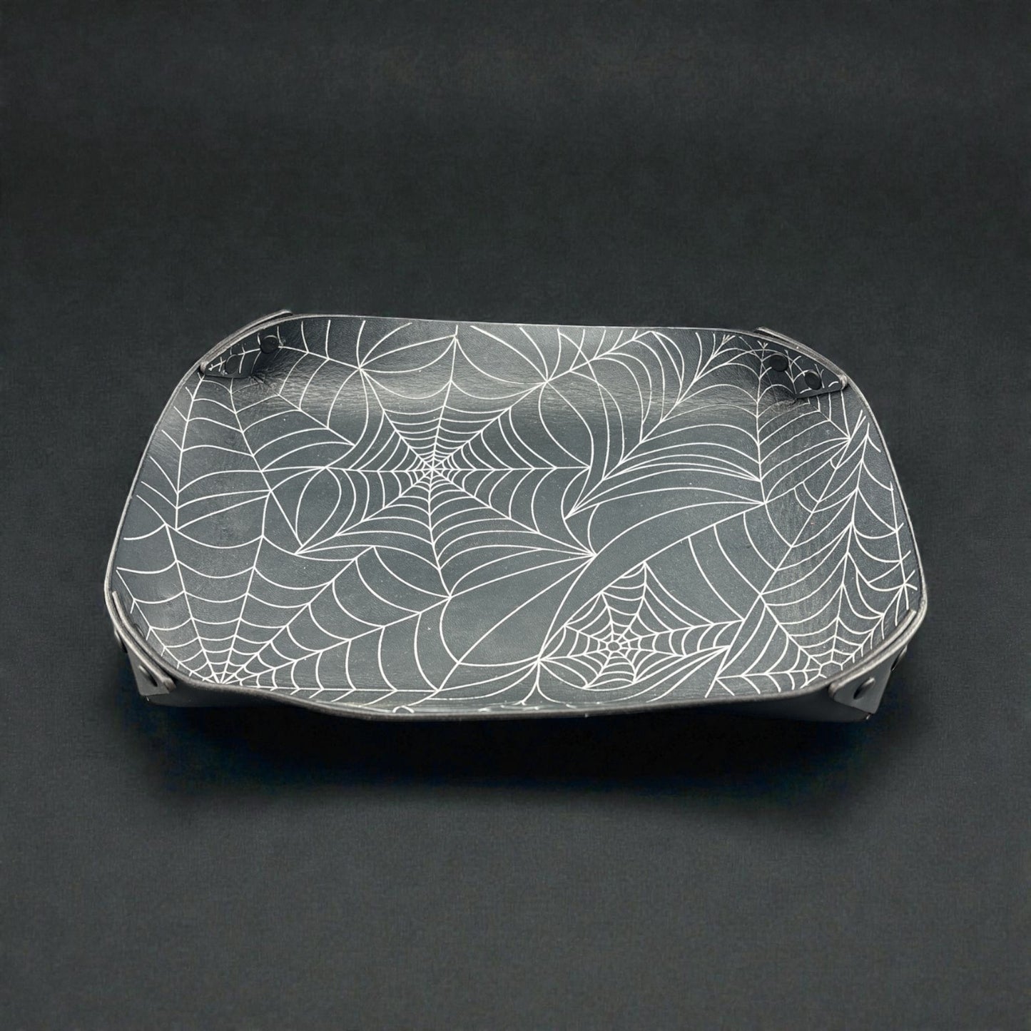 Spider Web Leather Valet Tray