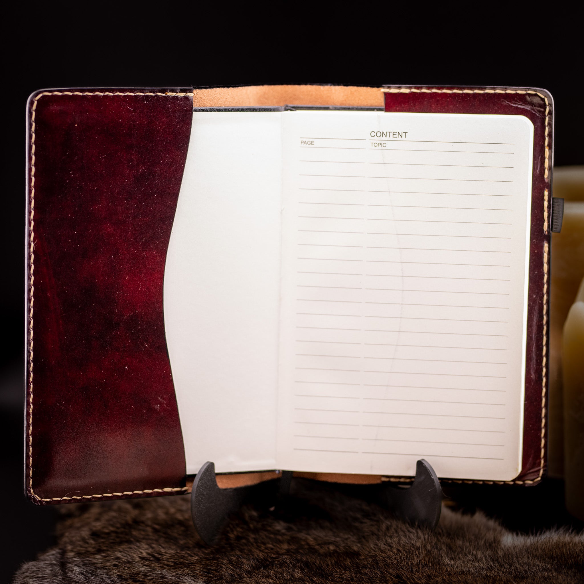 Dark Academic Oxblood Full Size Journal Cover