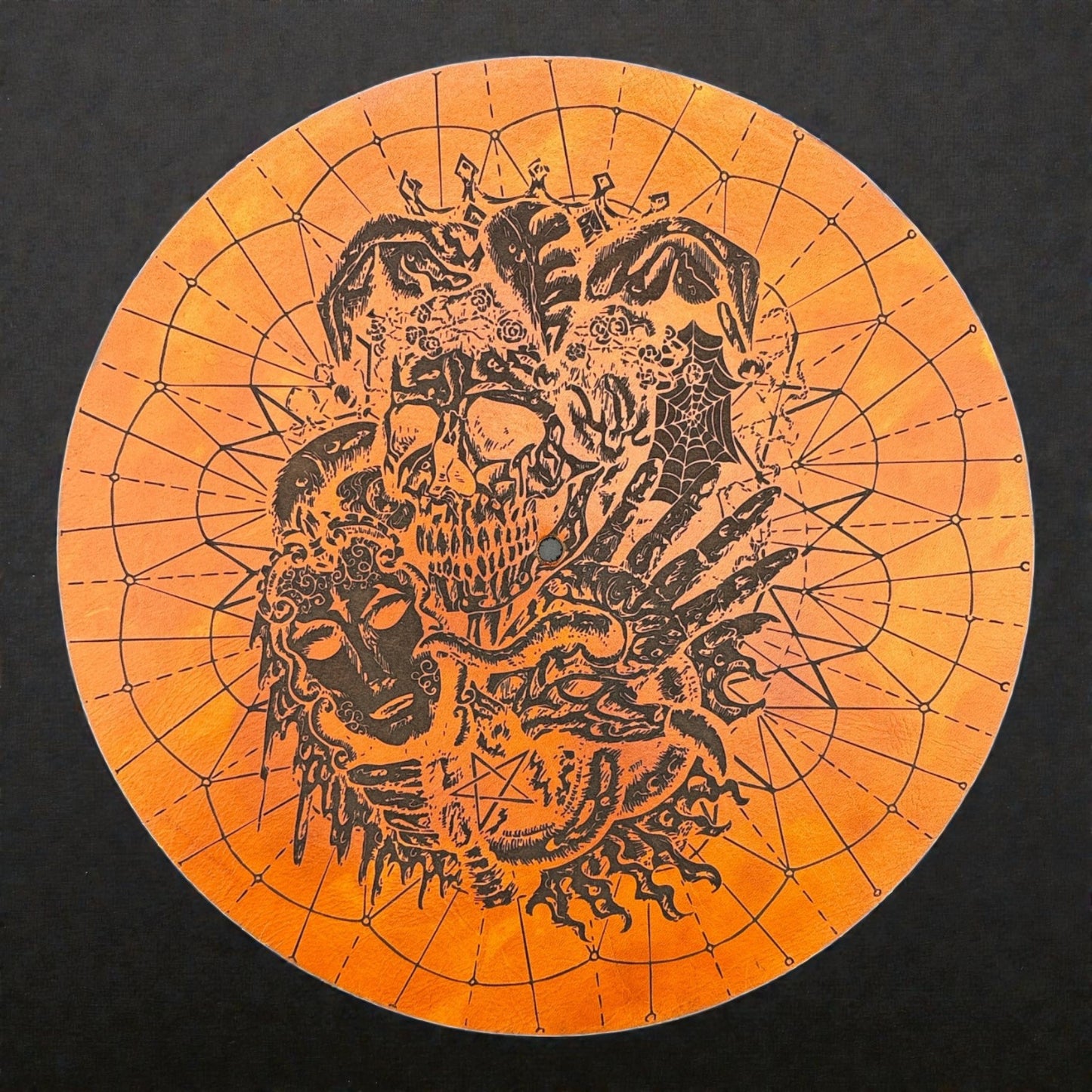 Beautiful Death Leather Turntable Pad