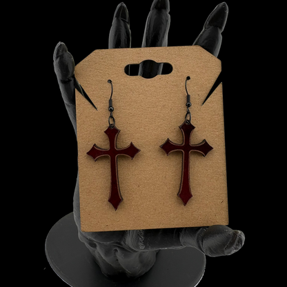 Gothic Cross Earrings