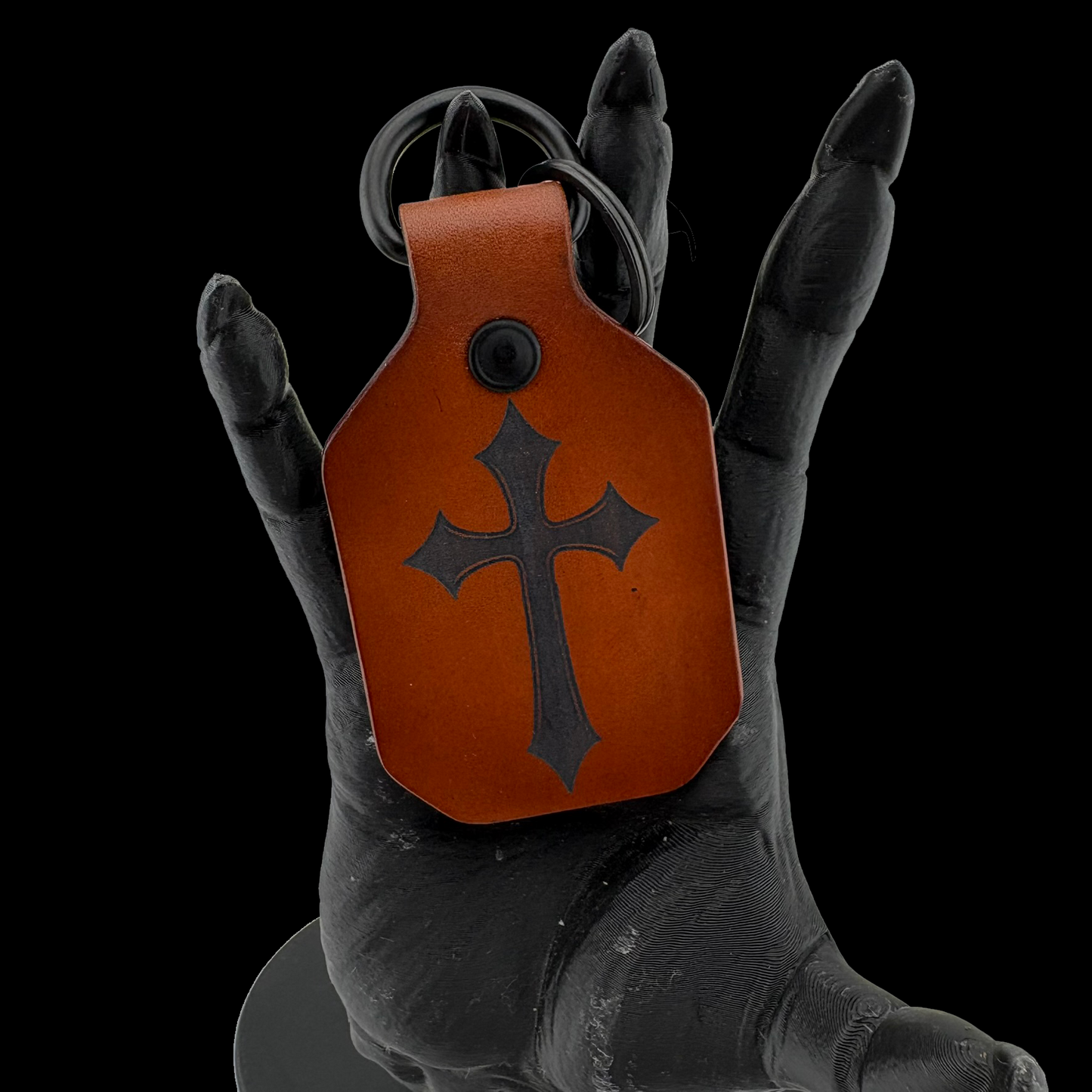 Gothic Cross Keyring