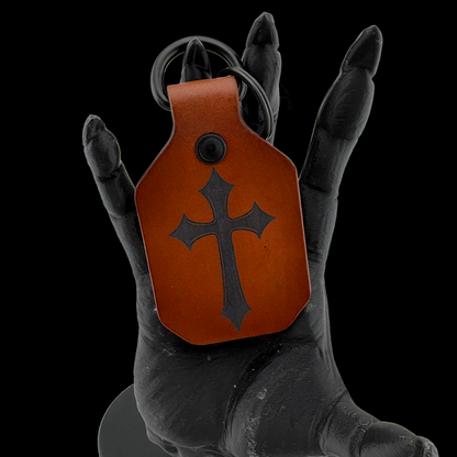Gothic Cross Keyring