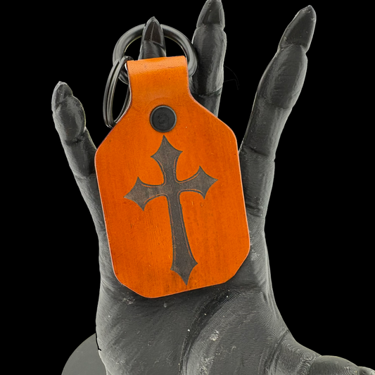 Gothic Cross Keyring