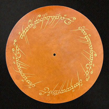 The One Ring Inscription Leather Turntable Pad