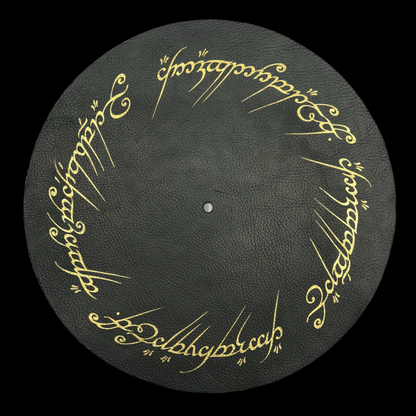 The One Ring Inscription Leather Turntable Pad