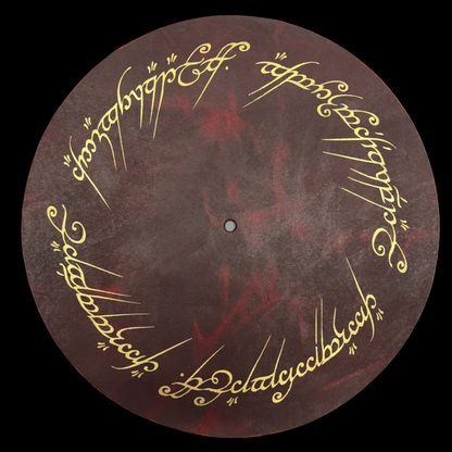The One Ring Inscription Leather Turntable Pad