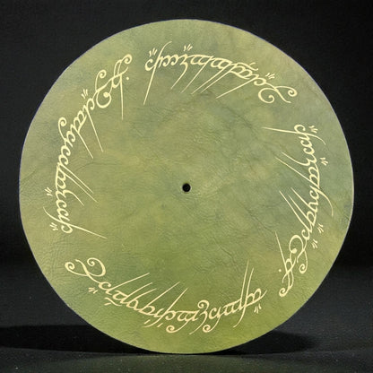 The One Ring Inscription Leather Turntable Pad