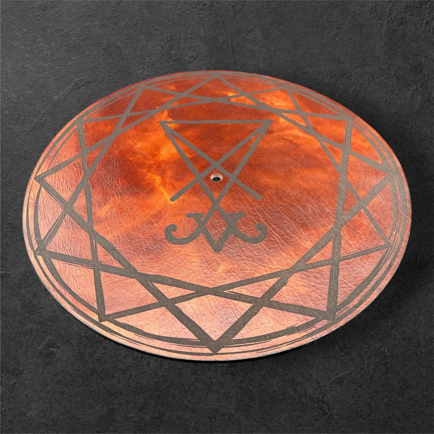Sigil of Lucifer Leather Turntable Pad