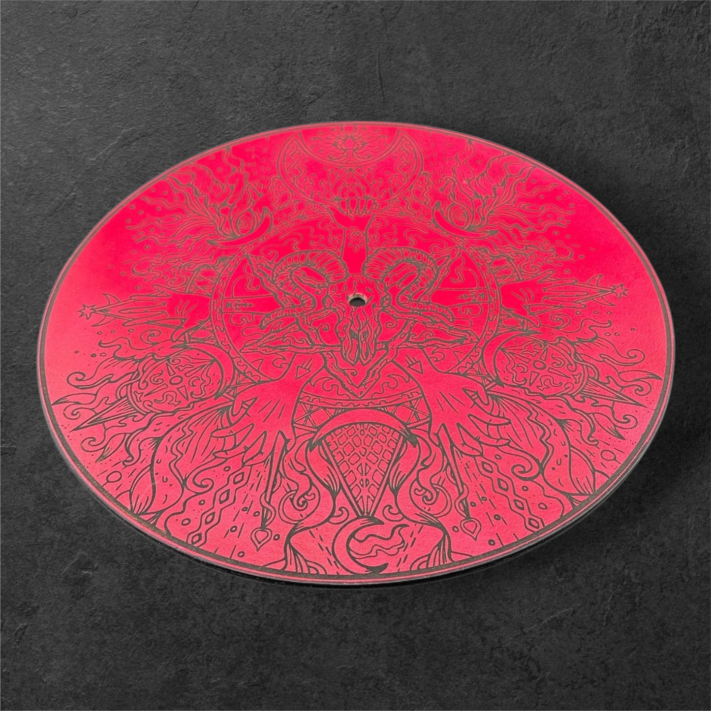 Ram and Axe Leather Turntable Pad