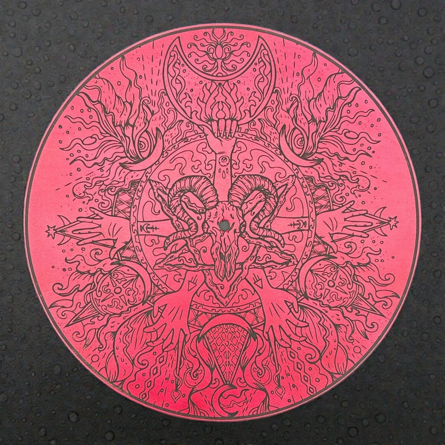 Ram and Axe Leather Turntable Pad