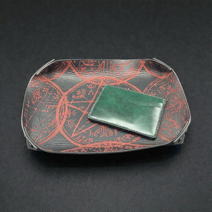 Occult Symbols Leather Valet Tray