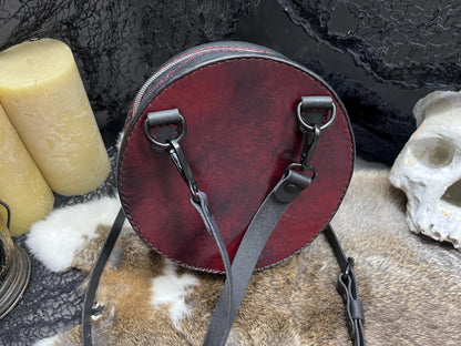 Dark Academia Oxblood Crossbody Bag