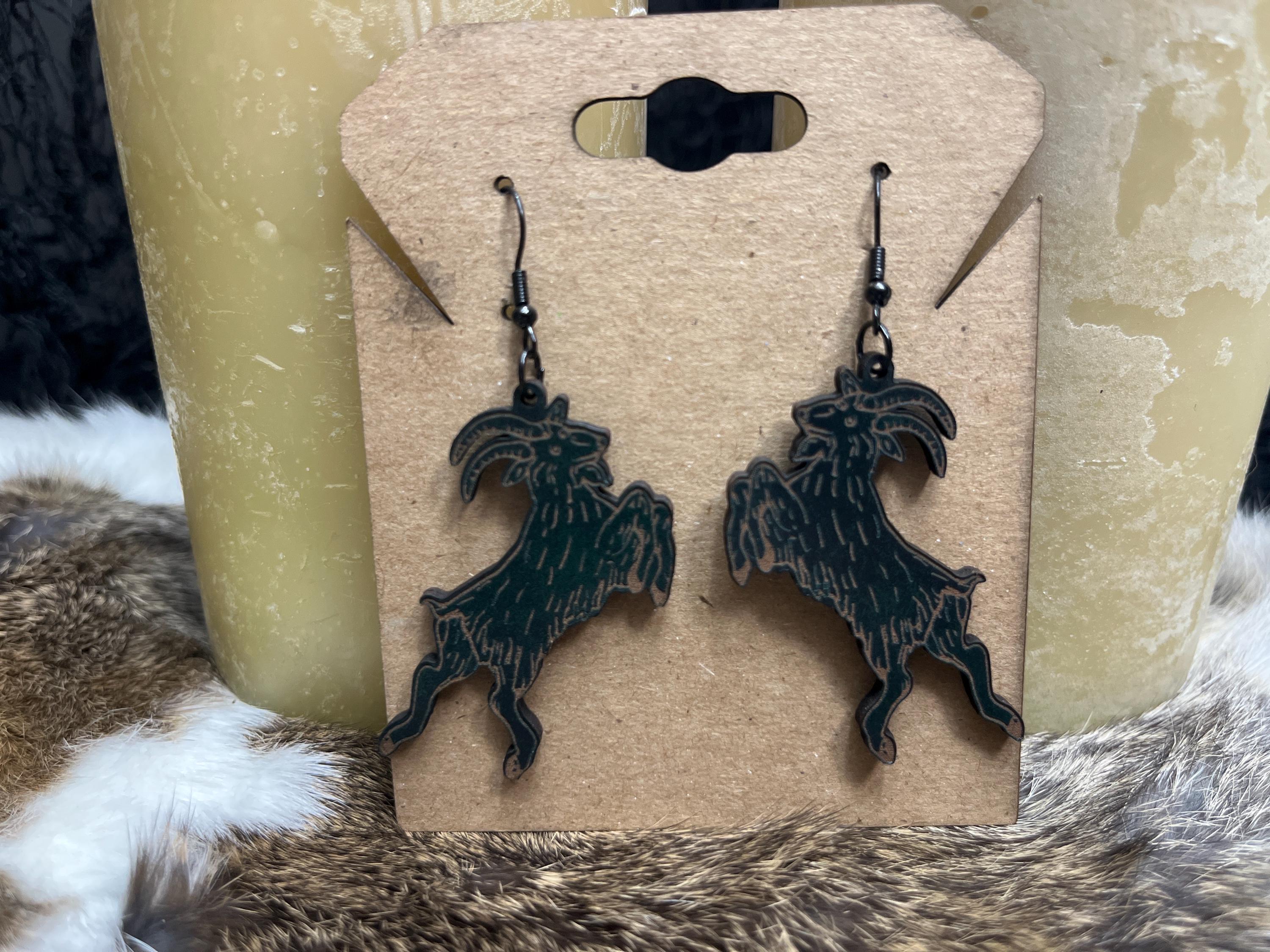 Black Phillip Earrings (Multiple Colors)