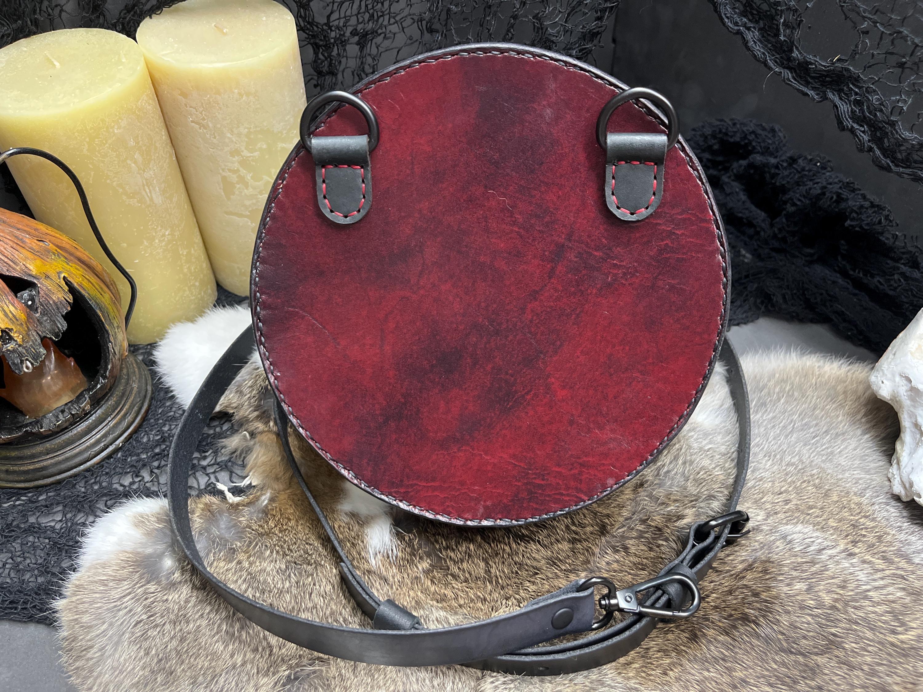 Dark Academia Oxblood Crossbody Bag