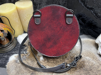 Dark Academia Oxblood Crossbody Bag