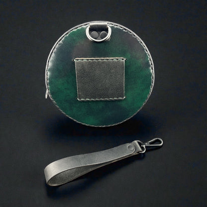Mini Round Leather Clutch