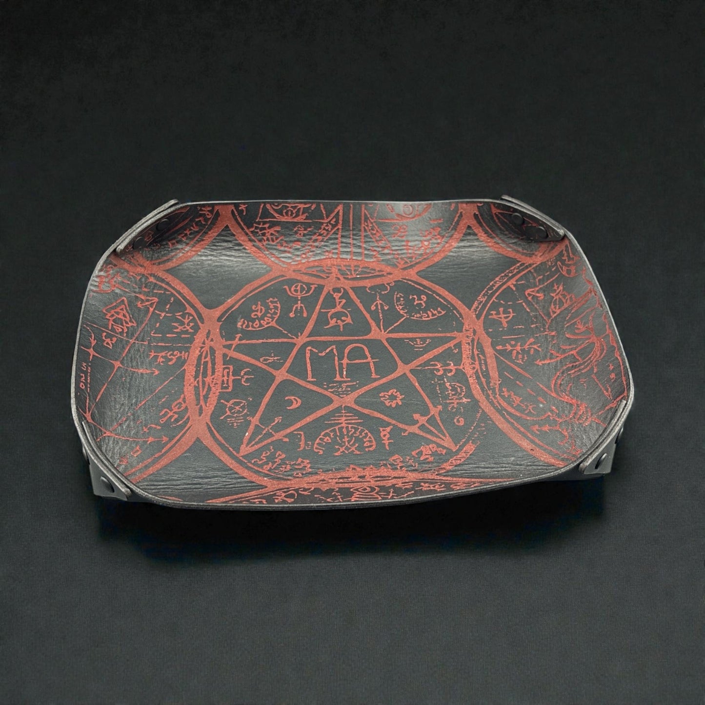 Occult Symbols Leather Valet Tray