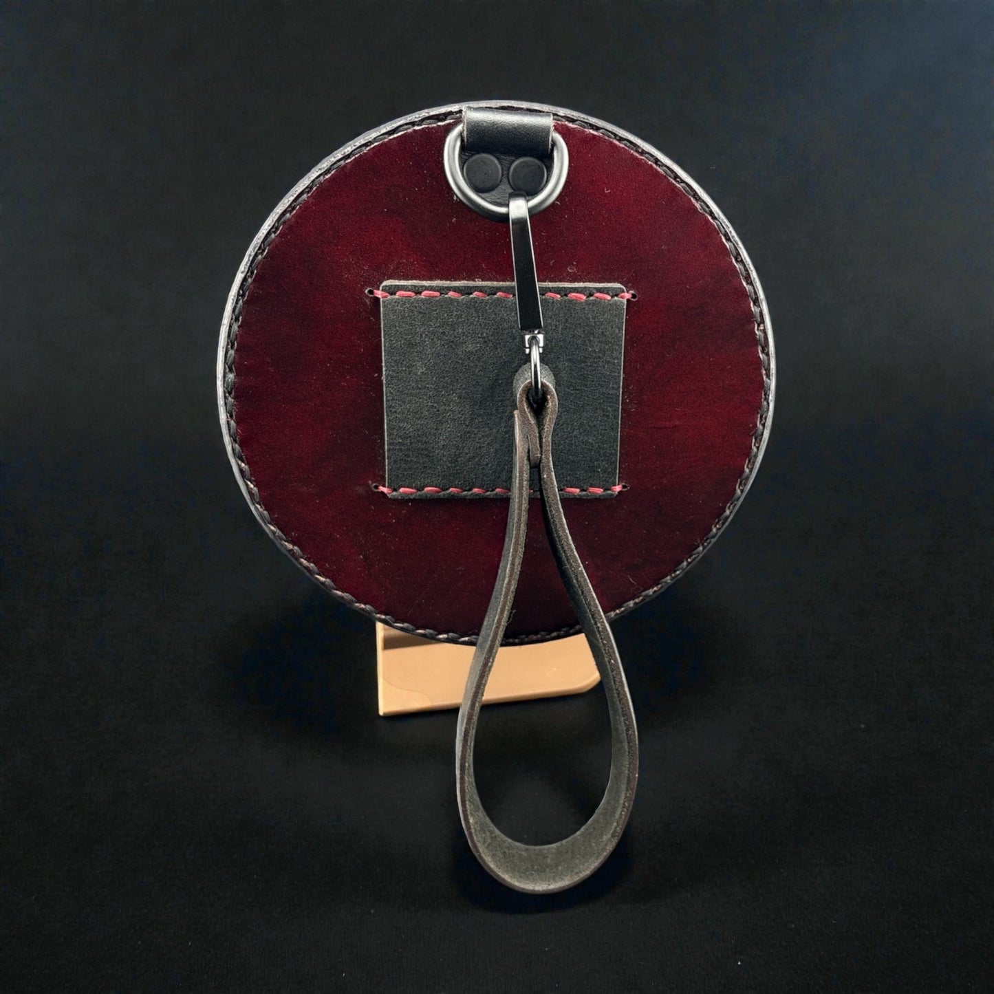 Mini Round Leather Clutch