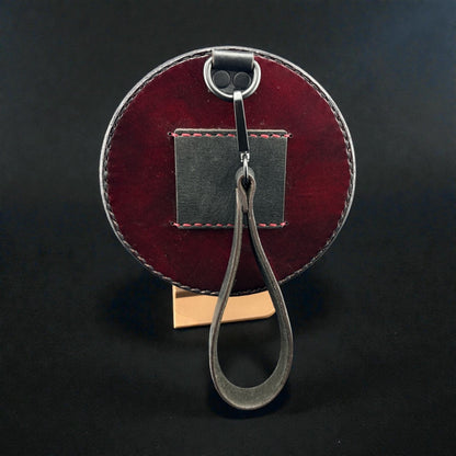Mini Round Leather Clutch