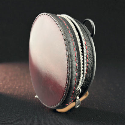 Mini Round Leather Clutch